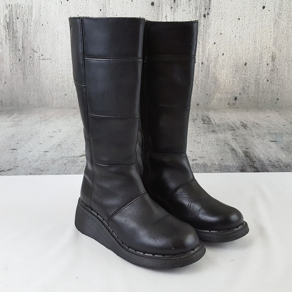 dr martens wedge zip calf boot